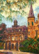 William Woodward Old Cabildo and Gateway to Jackson Square USA oil painting artist